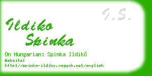 ildiko spinka business card